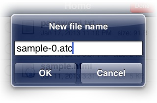 name input screen